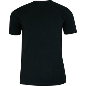 Czarny t-shirt Pako Jeans z krótkim rękawem z tkaniny w stylu casual
