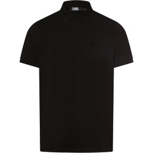 Czarna koszulka polo Karl Lagerfeld z bawełny