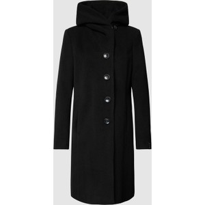 Czarny płaszcz Milo Coats w stylu casual z kapturem