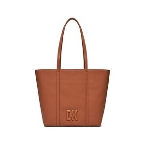 Brązowa torebka DKNY matowa na ramię duża