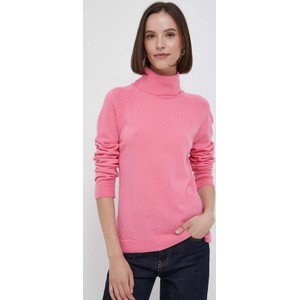 Różowy sweter United Colors Of Benetton w stylu casual
