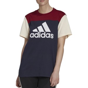 T-shirt Adidas w sportowym stylu z bawełny z okrągłym dekoltem