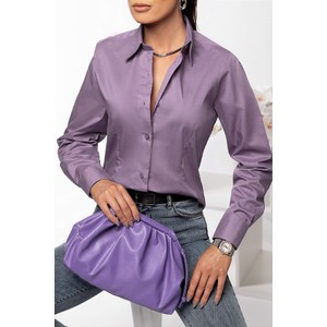 Fioletowa koszula IVET w stylu casual z tkaniny