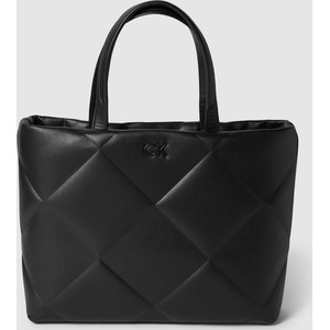 Czarna torebka Calvin Klein ze skóry ekologicznej w wakacyjnym stylu duża