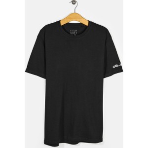 Czarny t-shirt Gate z bawełny w stylu casual