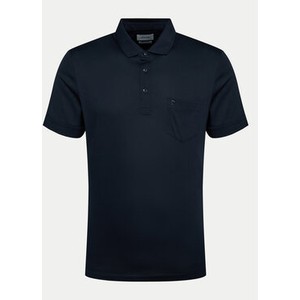 Granatowa koszulka polo Pierre Cardin z krótkim rękawem w stylu casual