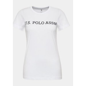 T-shirt U.S. Polo z kołnierzykiem z krótkim rękawem w młodzieżowym stylu
