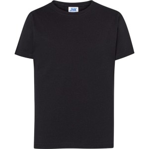 Czarna koszulka dziecięca JK Collection z bawełny dla chłopców z krótkim rękawem