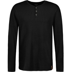 Czarna koszulka z długim rękawem SUBLEVEL z długim rękawem w stylu casual