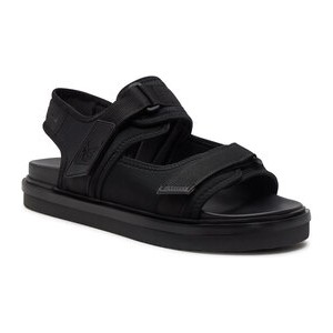 Czarne buty letnie męskie Calvin Klein na rzepy