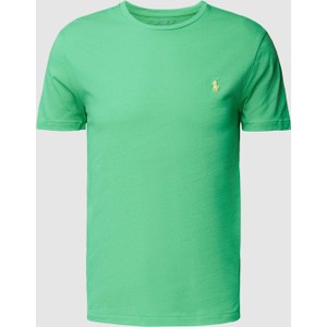 Zielony t-shirt POLO RALPH LAUREN w stylu casual z bawełny