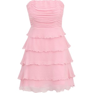 Różowa sukienka POTIS & VERSO gorsetowa bez rękawów mini