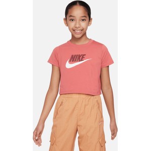 Różowa bluzka dziecięca Nike dla dziewczynek z krótkim rękawem