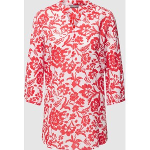 Bluzka Montego z bawełny z dekoltem w kształcie litery v w stylu casual