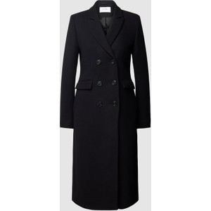 Czarny płaszcz Ivy Oak z wełny bez kaptura w stylu casual