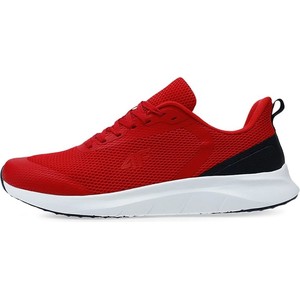 Czerwone buty sportowe 4F w sportowym stylu sznurowane