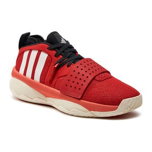 Czerwone buty sportowe Adidas sznurowane