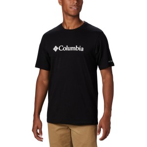 Czarny t-shirt Columbia z krótkim rękawem