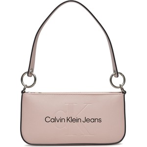 Różowa torebka Calvin Klein średnia