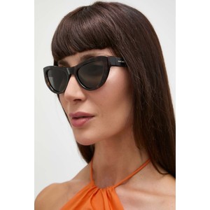 Brązowe okulary damskie SAINT LAURENT