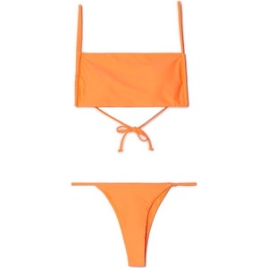 Pomarańczowy strój kąpielowy Cropp w młodzieżowym stylu