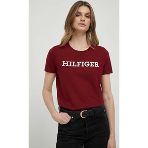 Czerwony t-shirt Tommy Hilfiger