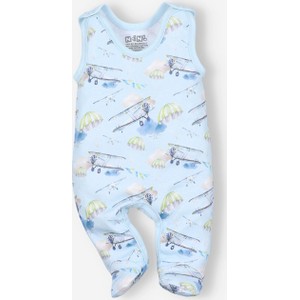 NINI Śpiochy niemowlęce z bawełny organicznej dla chłopca - Samoloty
