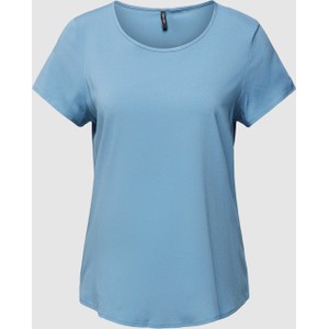 Niebieski t-shirt Vero Moda z okrągłym dekoltem
