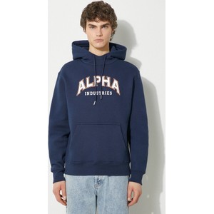 Granatowa bluza Alpha Industries w młodzieżowym stylu