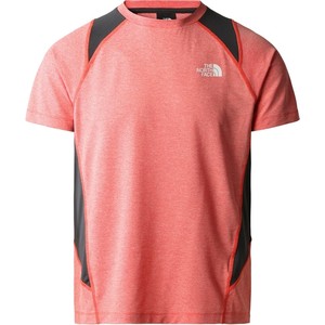 Czerwony t-shirt The North Face w sportowym stylu z krótkim rękawem