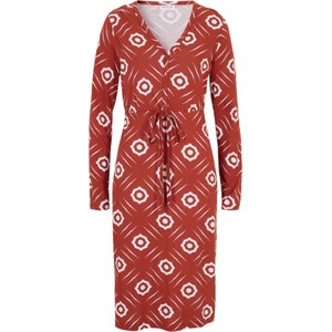 Sukienka bonprix z długim rękawem z dekoltem w kształcie litery v mini