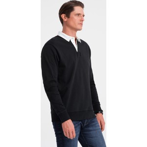 Czarna bluza Ombre w stylu casual z bawełny