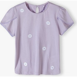 Fioletowa bluzka dziecięca Max & Mia By 5.10.15. dla dziewczynek w kwiatki