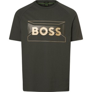 Zielony t-shirt Hugo Boss z nadrukiem z krótkim rękawem