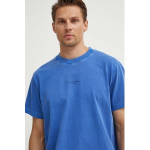 Niebieski t-shirt G-Star Raw z krótkim rękawem z bawełny