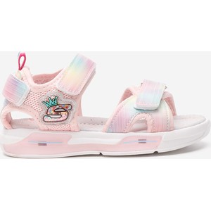 Różowe buty dziecięce letnie Zapatos na rzepy dla dziewczynek