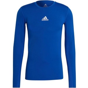 Niebieska koszulka z długim rękawem Adidas w stylu casual z długim rękawem