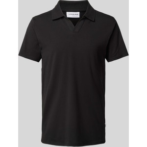 Czarna koszulka polo Peek&Cloppenburg z bawełny z krótkim rękawem w stylu casual