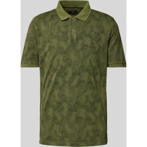 Zielony t-shirt Fynch Hatton z nadrukiem z bawełny