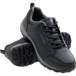 Czarne buty sportowe Hi-Tec sznurowane w sportowym stylu
