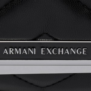 Czarna torebka Armani Exchange średnia w młodzieżowym stylu na ramię