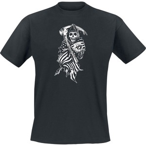 Czarny t-shirt emp-shop.pl z bawełny z krótkim rękawem z nadrukiem