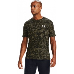 Zielony t-shirt Under Armour z krótkim rękawem z nadrukiem w sportowym stylu