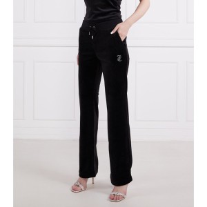 Czarne spodnie sportowe Juicy Couture z dresówki w sportowym stylu